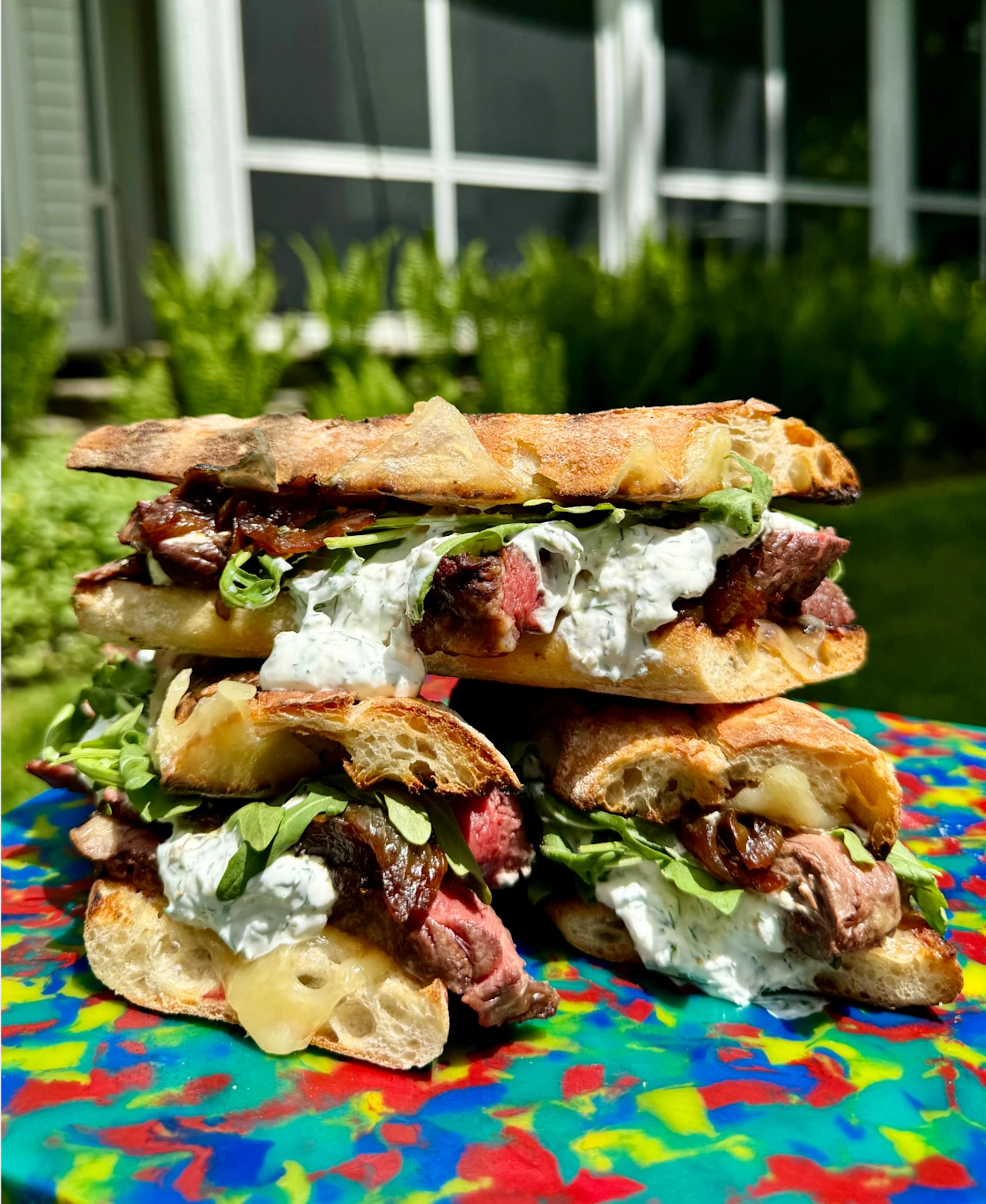 Grilled Steak & Swiss Cheese Sandwich