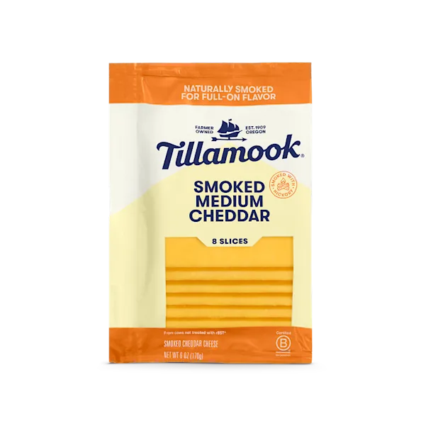 Smoked Medium Cheddar Cheese Slices