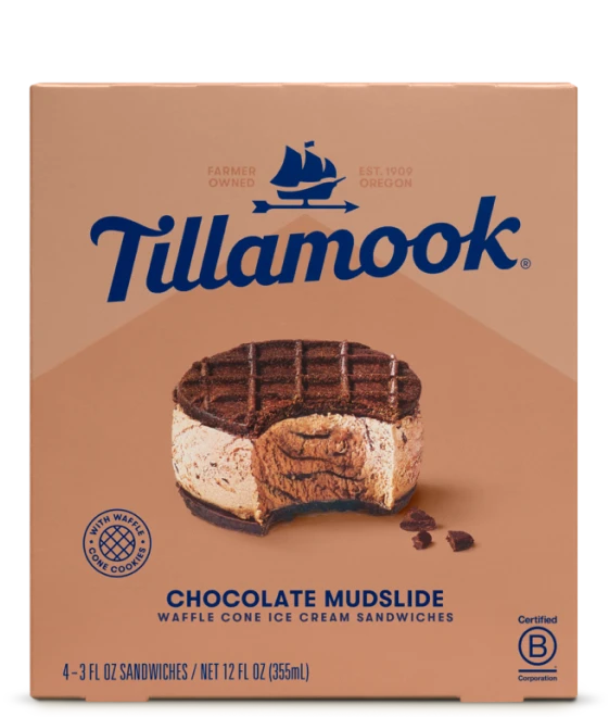 Tillamook Mint Ice Cream Sandwich