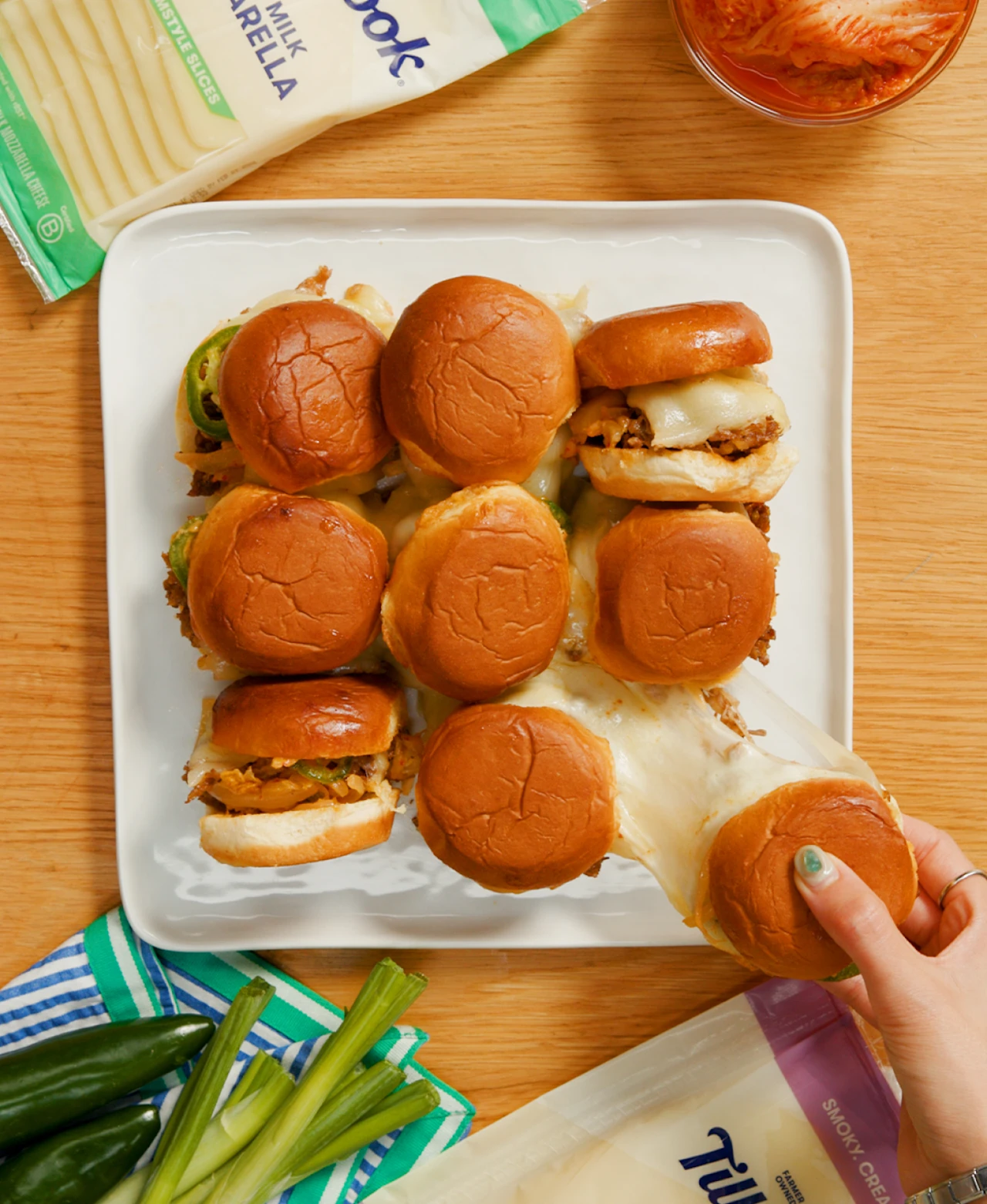 Kimchi Cheesesteak Sliders