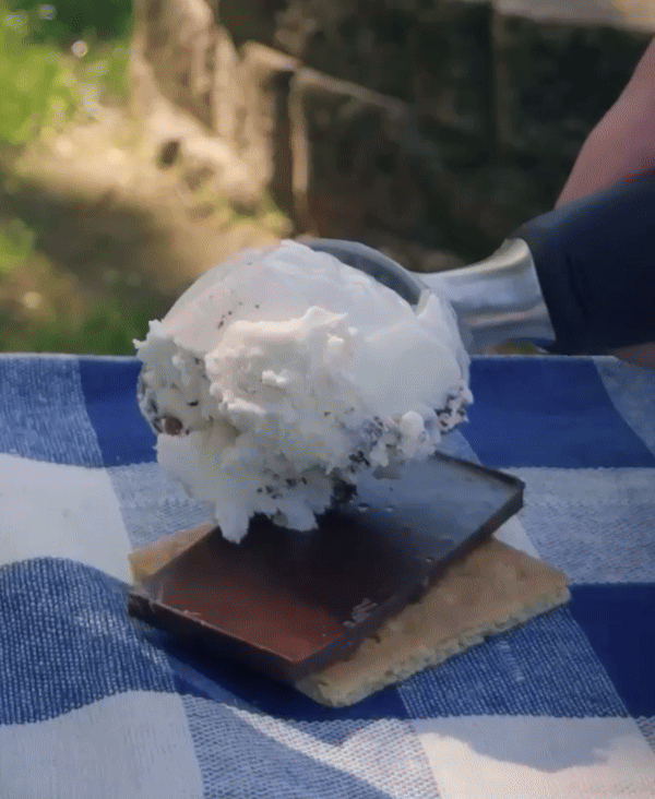 Tillamook smores recipe with vanilla ice cream