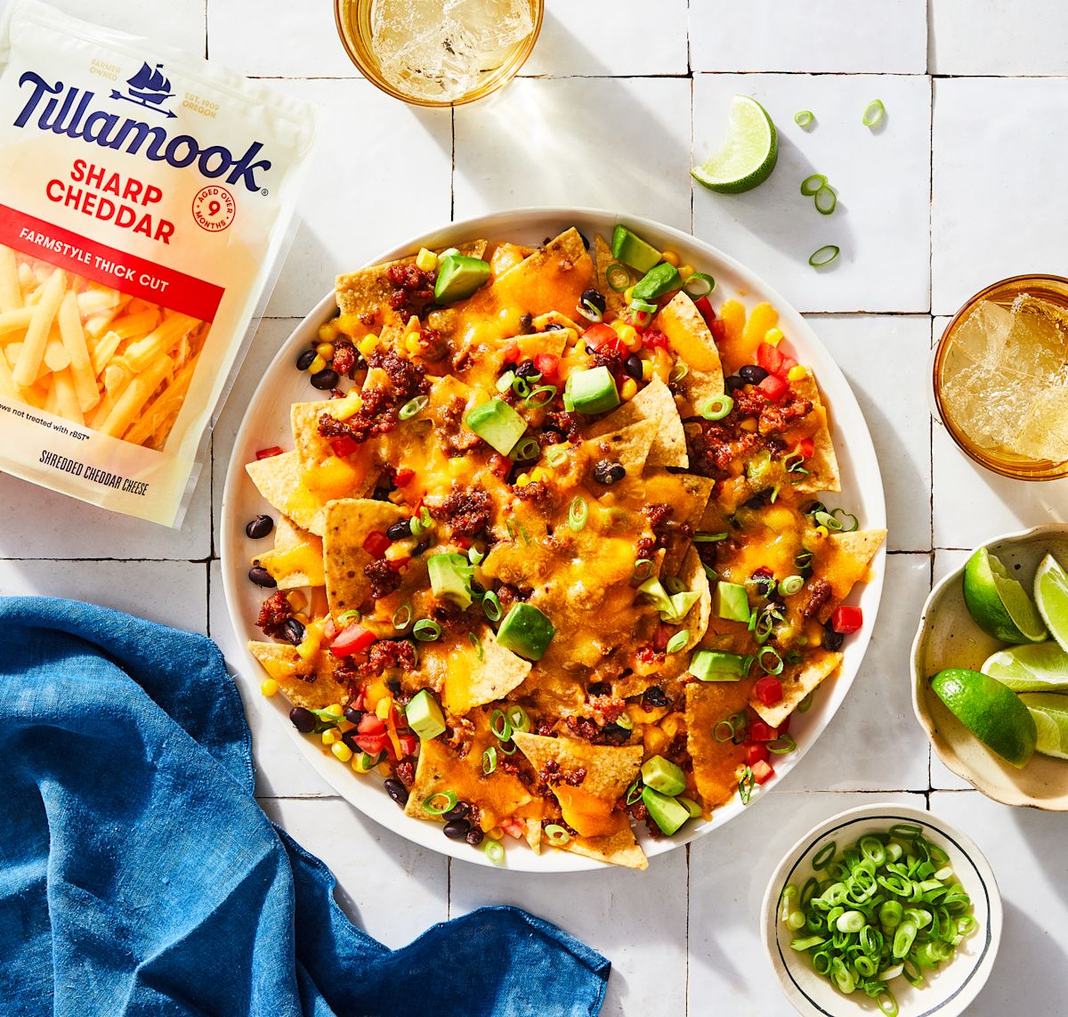 Air Fryer Cheesy ChorizoLime Nachos Tillamook