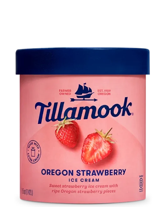 Tillamook Oregon Strawberry Ice cream