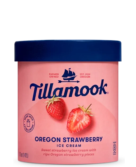 Tillamook Oregon Strawberry Ice cream