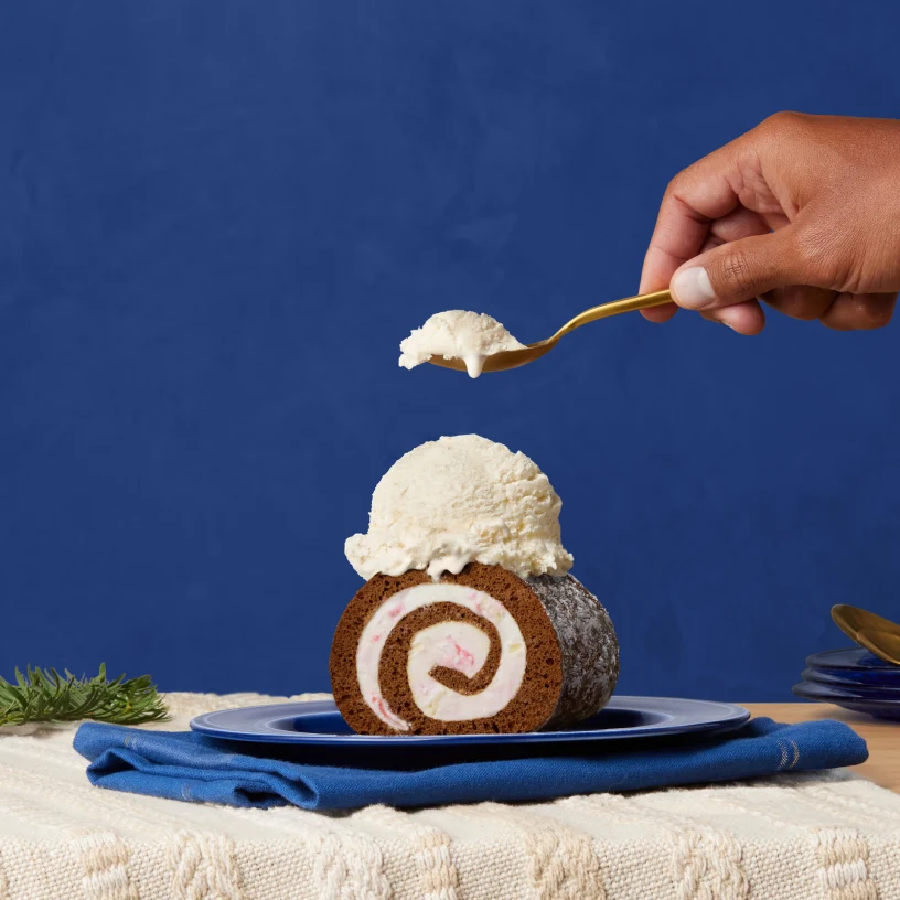 Yule Log à la Mode with Tillamook Ice Cream