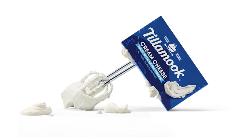 Tillamook Brick Cream cheese and spatula