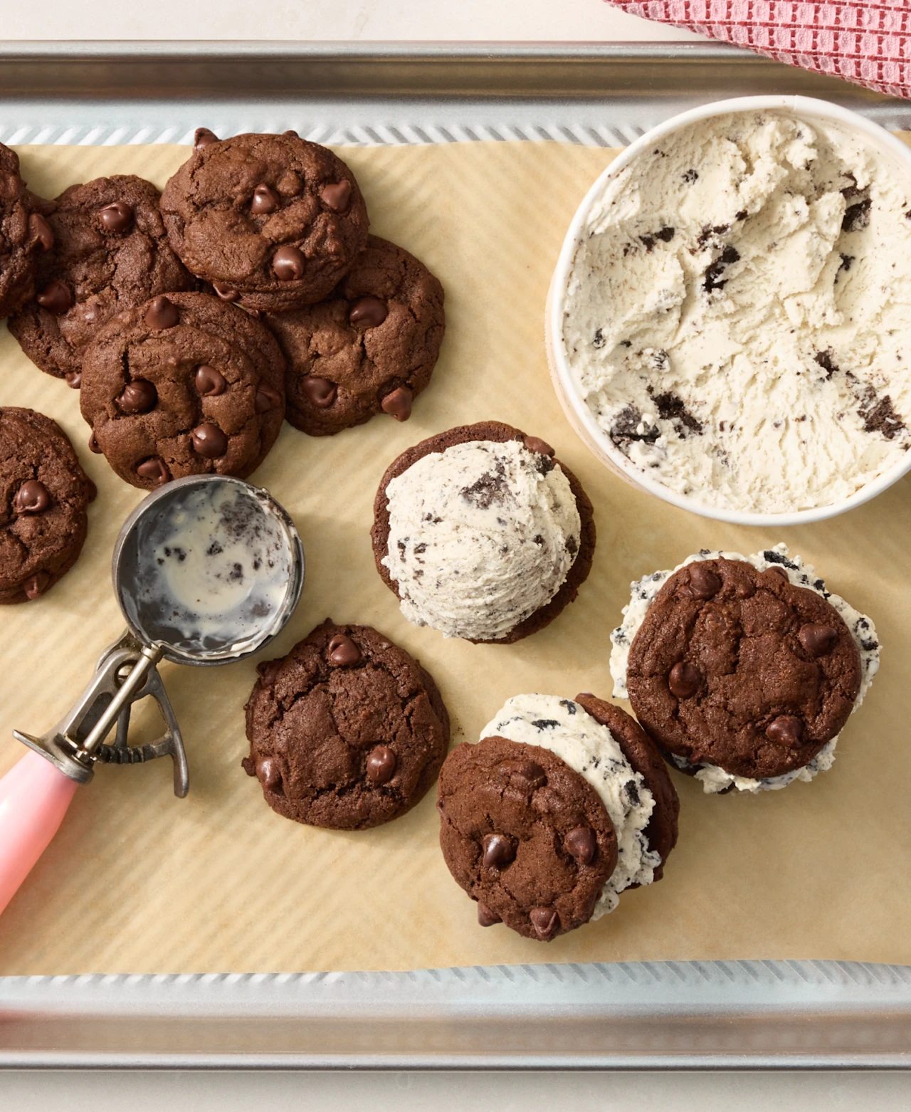 Double Chocolate Ice Cream Sandwiches