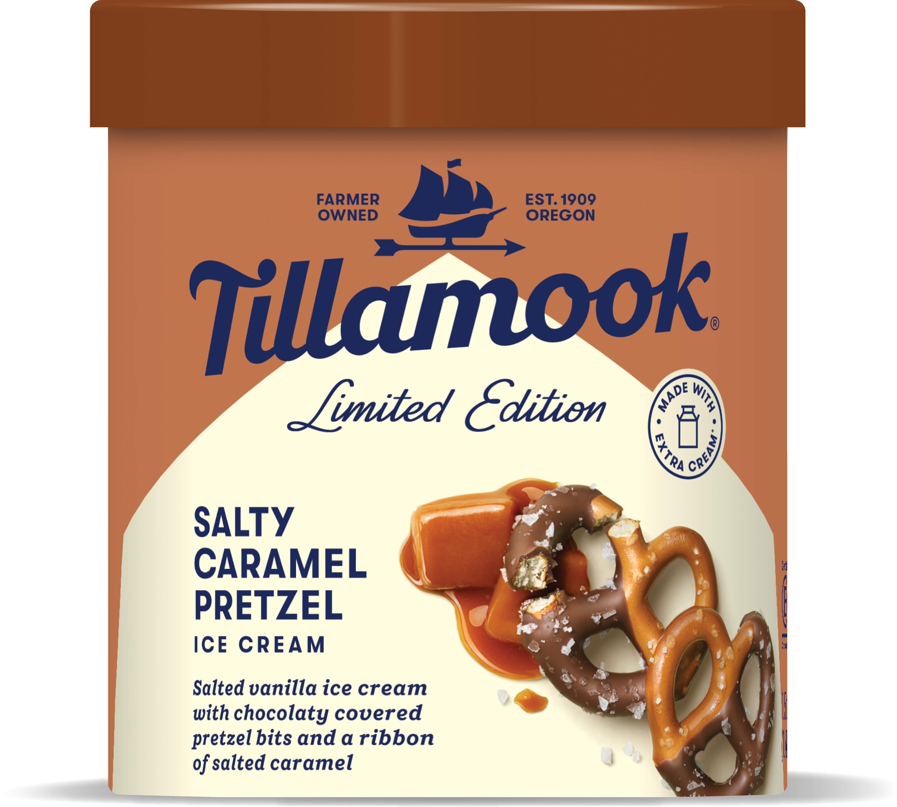 Salty Caramel Pretzel Ice Cream - Tillamook