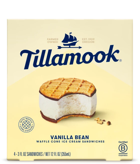 Tillamook Vanilla Ice Cream Sandwich