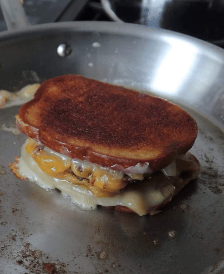 grilled cheese patty melt