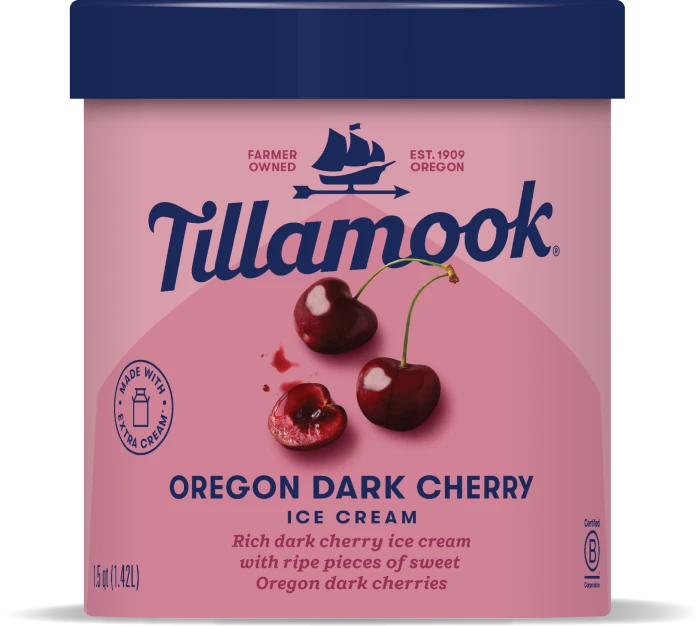 Oregon Dark Cherry Ice Cream