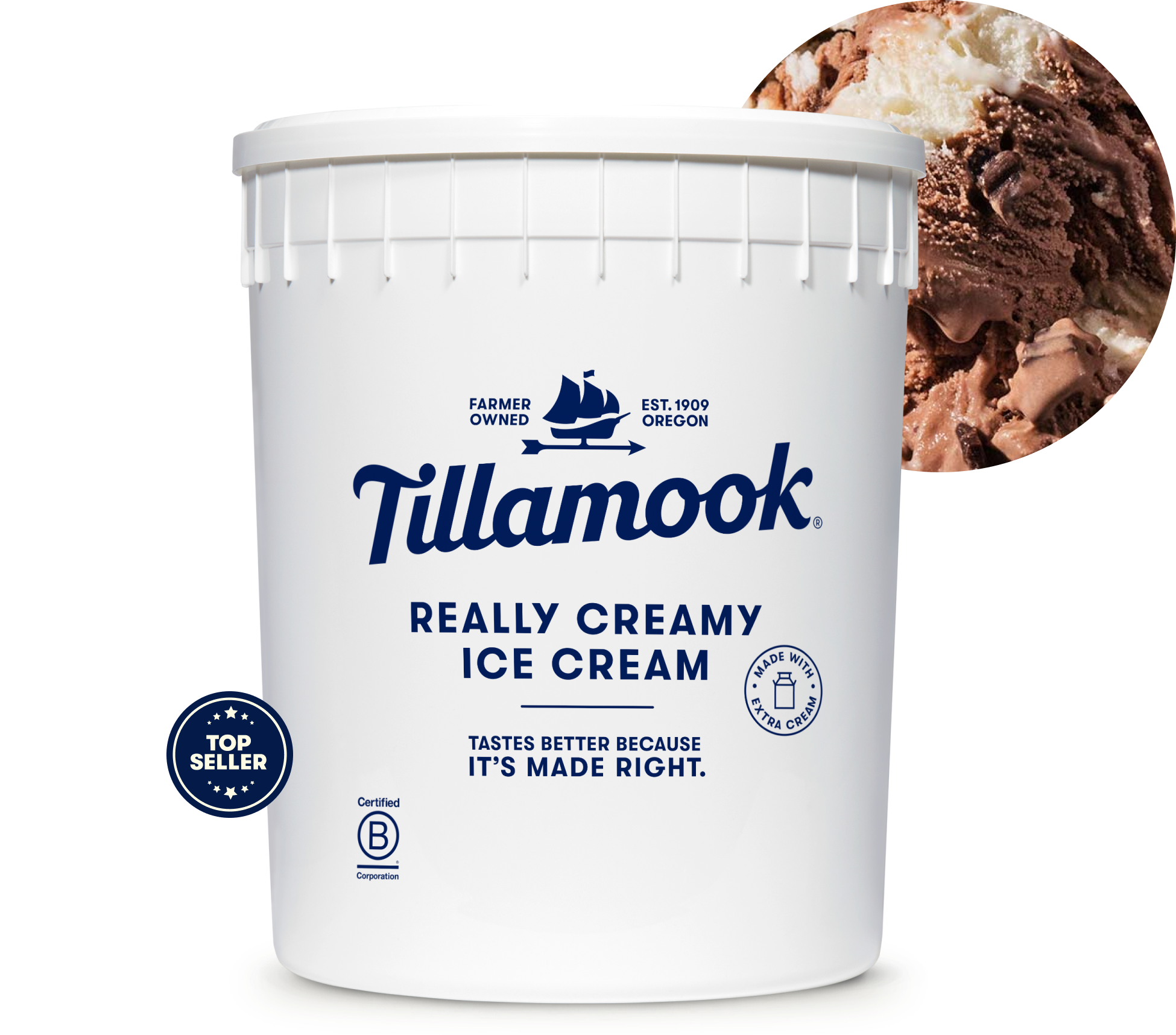 Udderly Chocolate Ice Cream - Tillamook