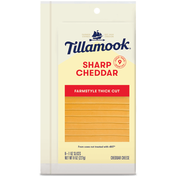 Sharp Cheddar Cheese Slices Tillamook