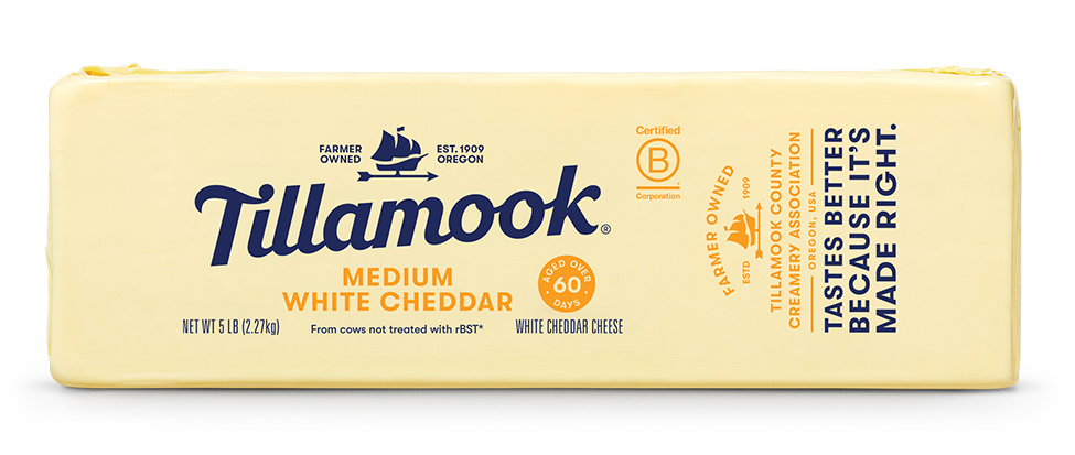 Medium White Cheddar Cheese Chunk - Tillamook