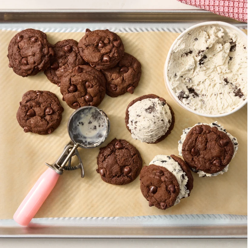 Double Chocolate Ice Cream Sandwiches