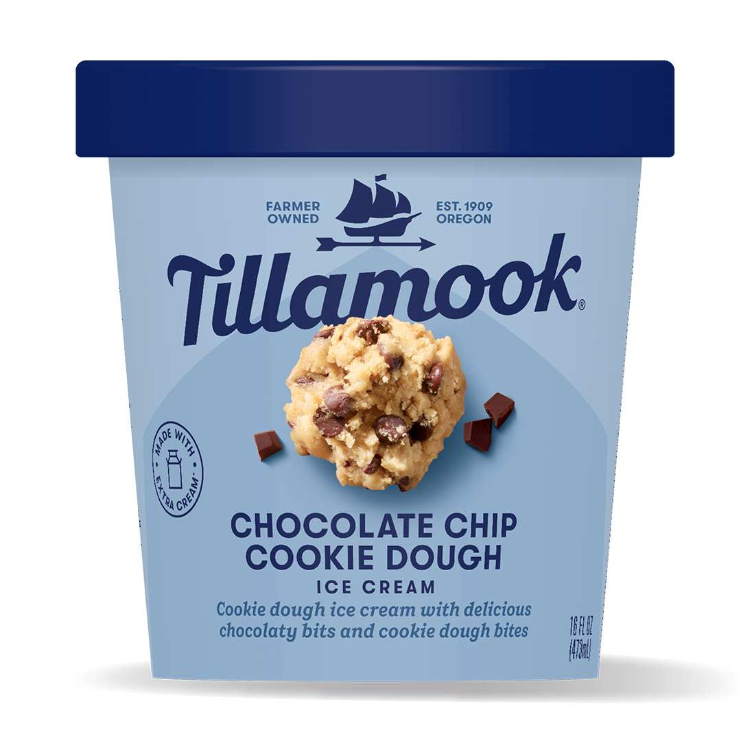 Chocolate Chip Cookie Dough Ice Cream Pint | Tillamook - Tillamook