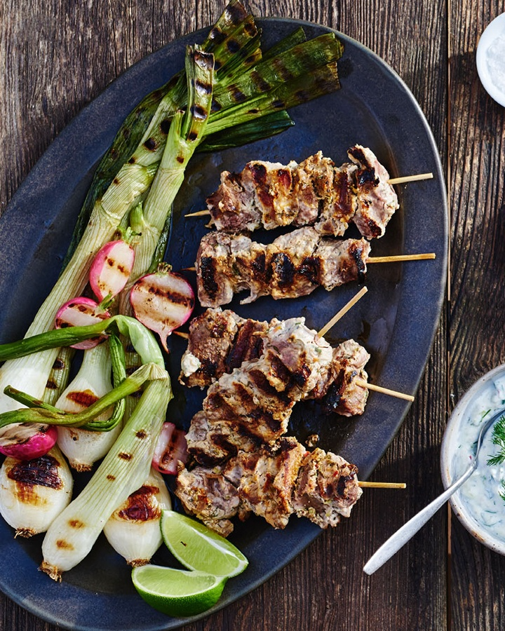 Lamb Kebabs with Greek Yogurt Cucumber Dill Sauce Tillamook