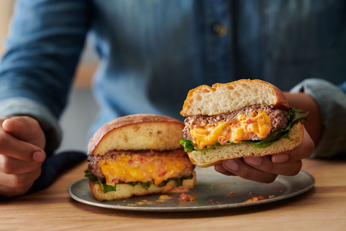 Pimento Cheese Juicy Lucy Burger Tillamook