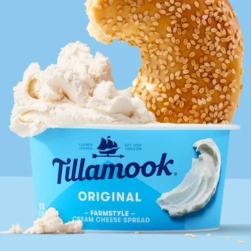 Tillamook our story cream cheese zoomed in