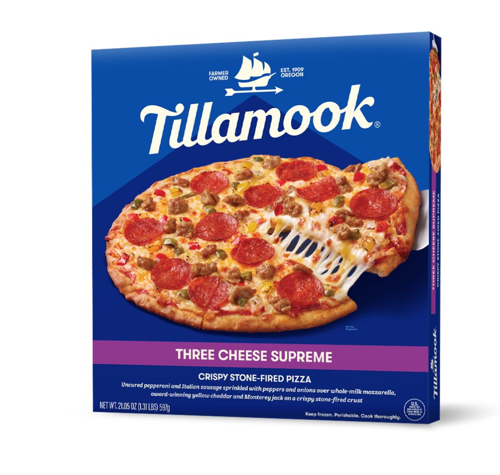 Three Cheese Supreme Crispy StoneFired Pizza Tillamook
