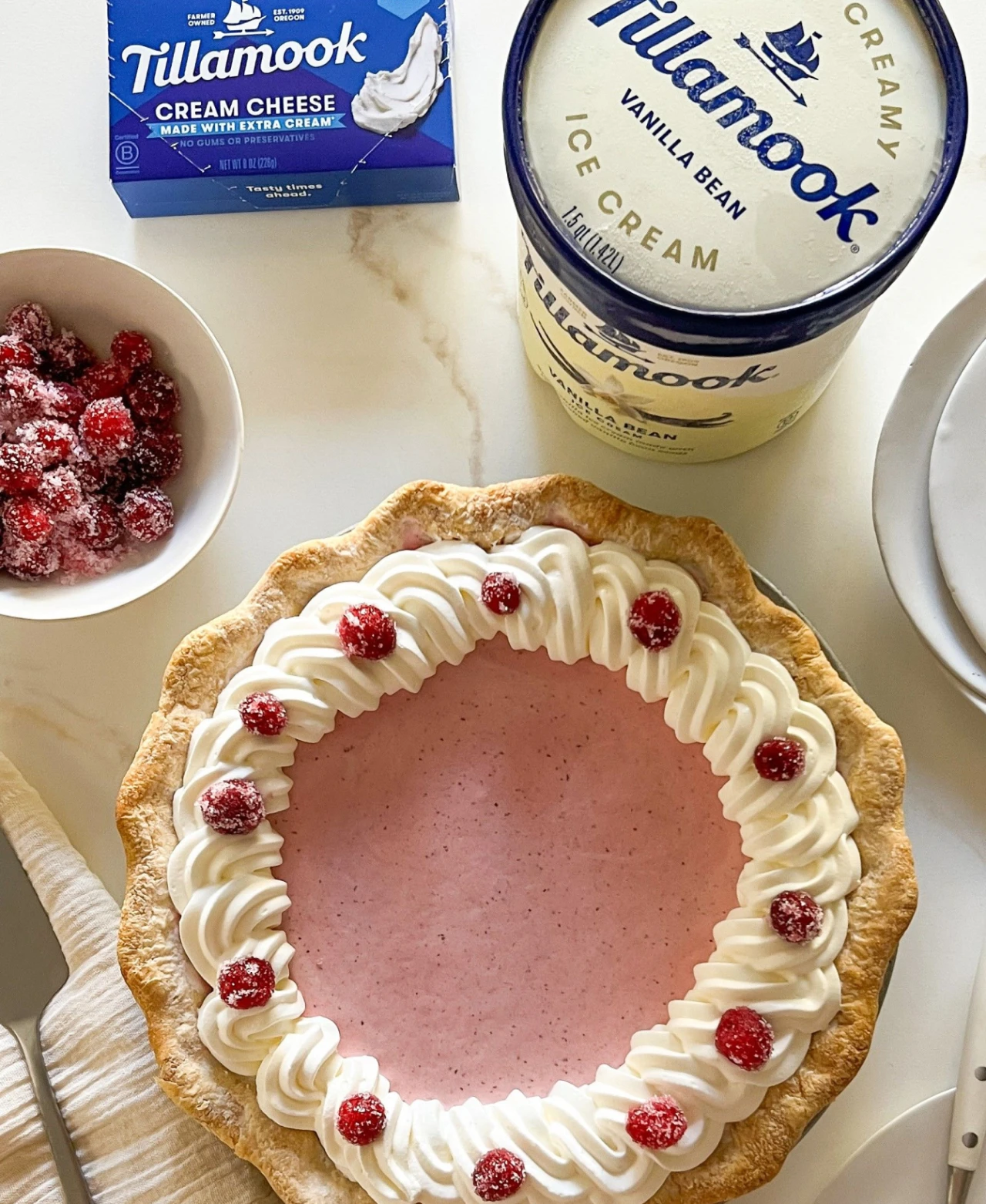 Cranberry Cream Pie