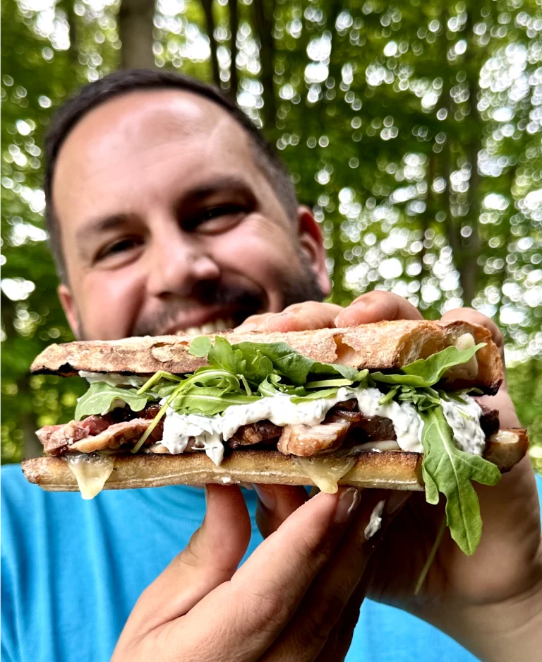 Grilled Steak & Swiss Cheese Sandwich