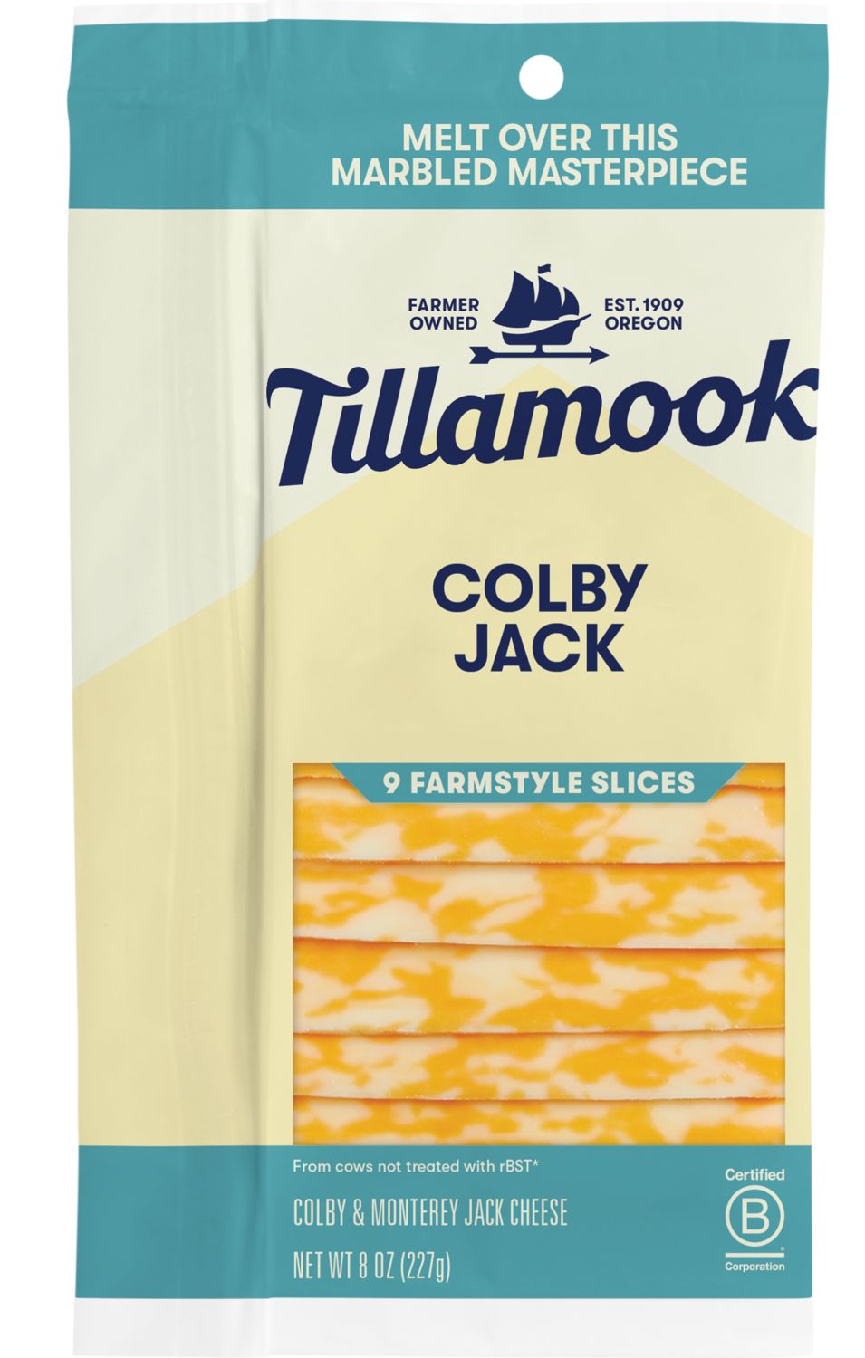 Colby Jack Cheese Slices - Tillamook