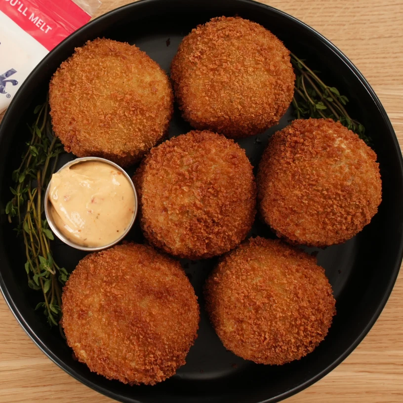 Stuffed plantain balls grid image