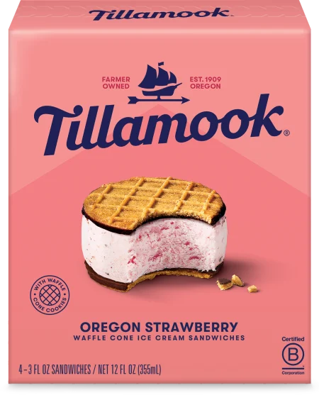 Oregon Strawberry Ice Cream Sandwich