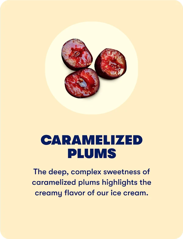 Caramelized plums