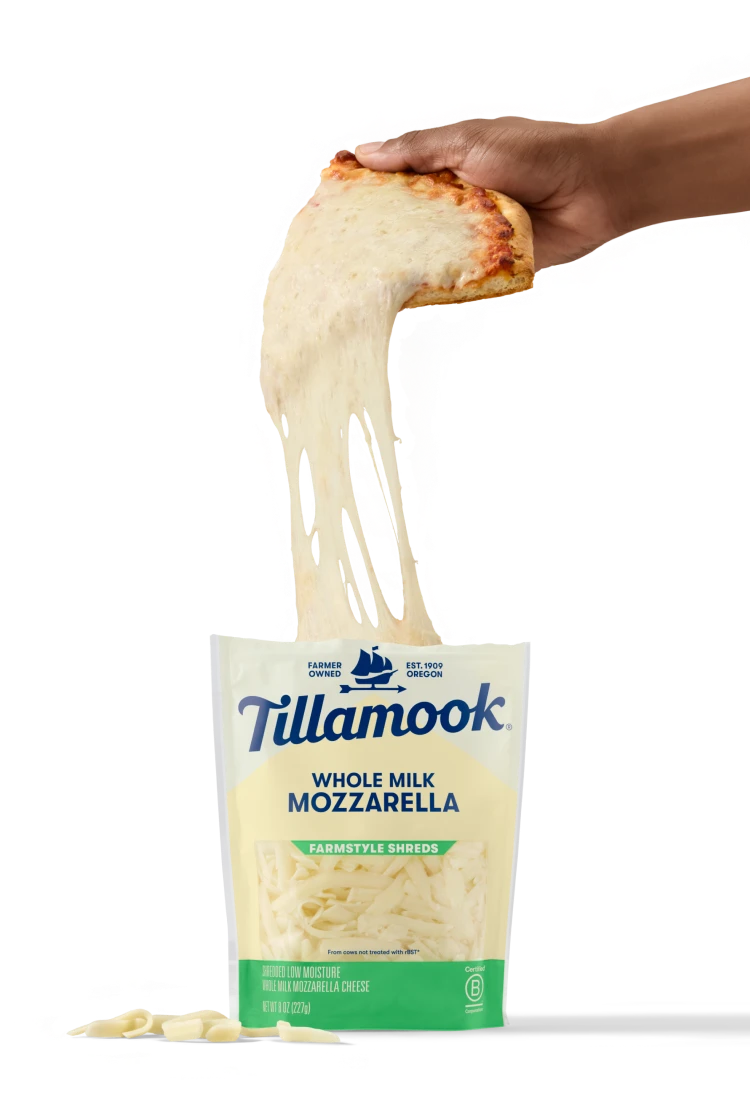 Stack of Tillamook products.