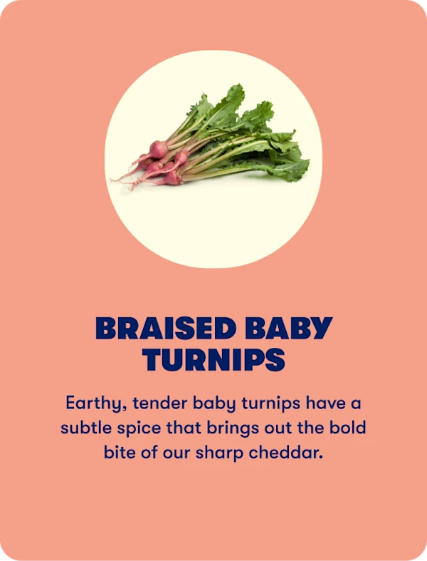 Braised baby turnips