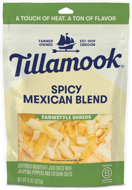 Shredded Spicy Mexican Cheese Blend Thick Cut