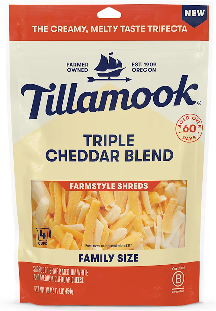Triple Cheddar Farmstyle Shredded Cheese