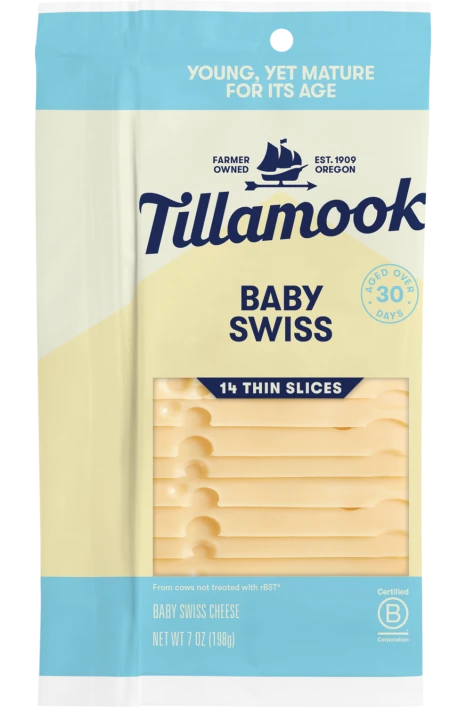 Baby Swiss Cheese Sliced