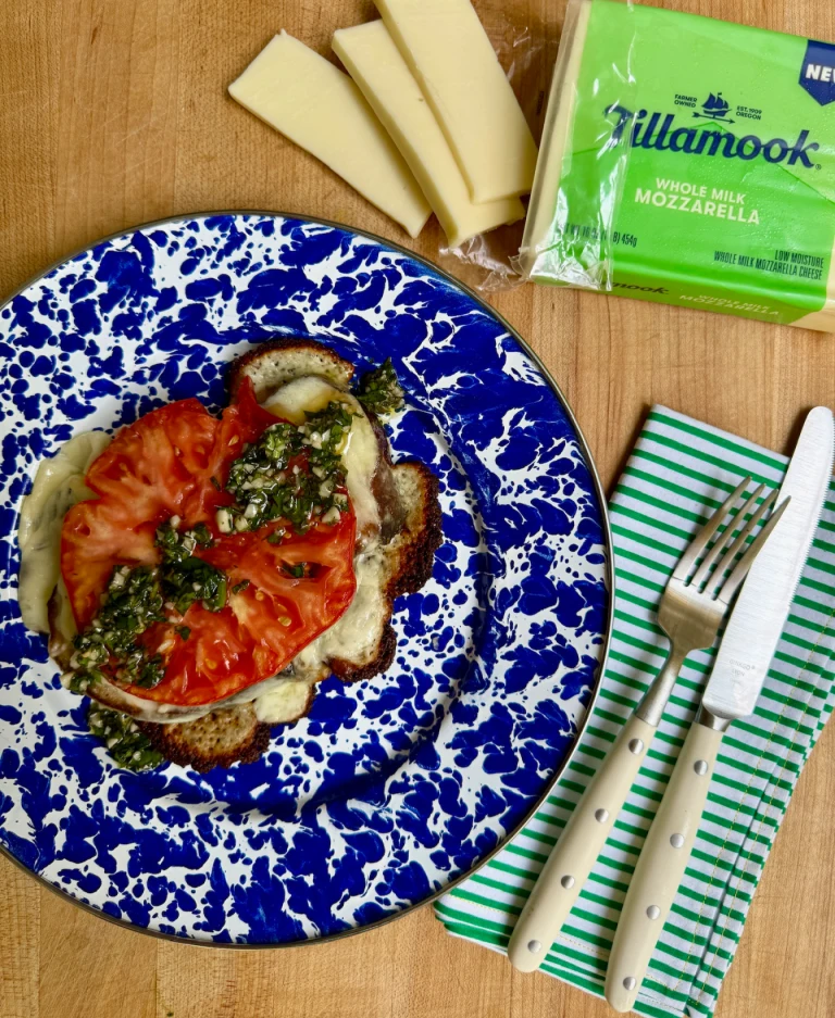 Mozzarella Tomato Toast With Tillamook Cheese