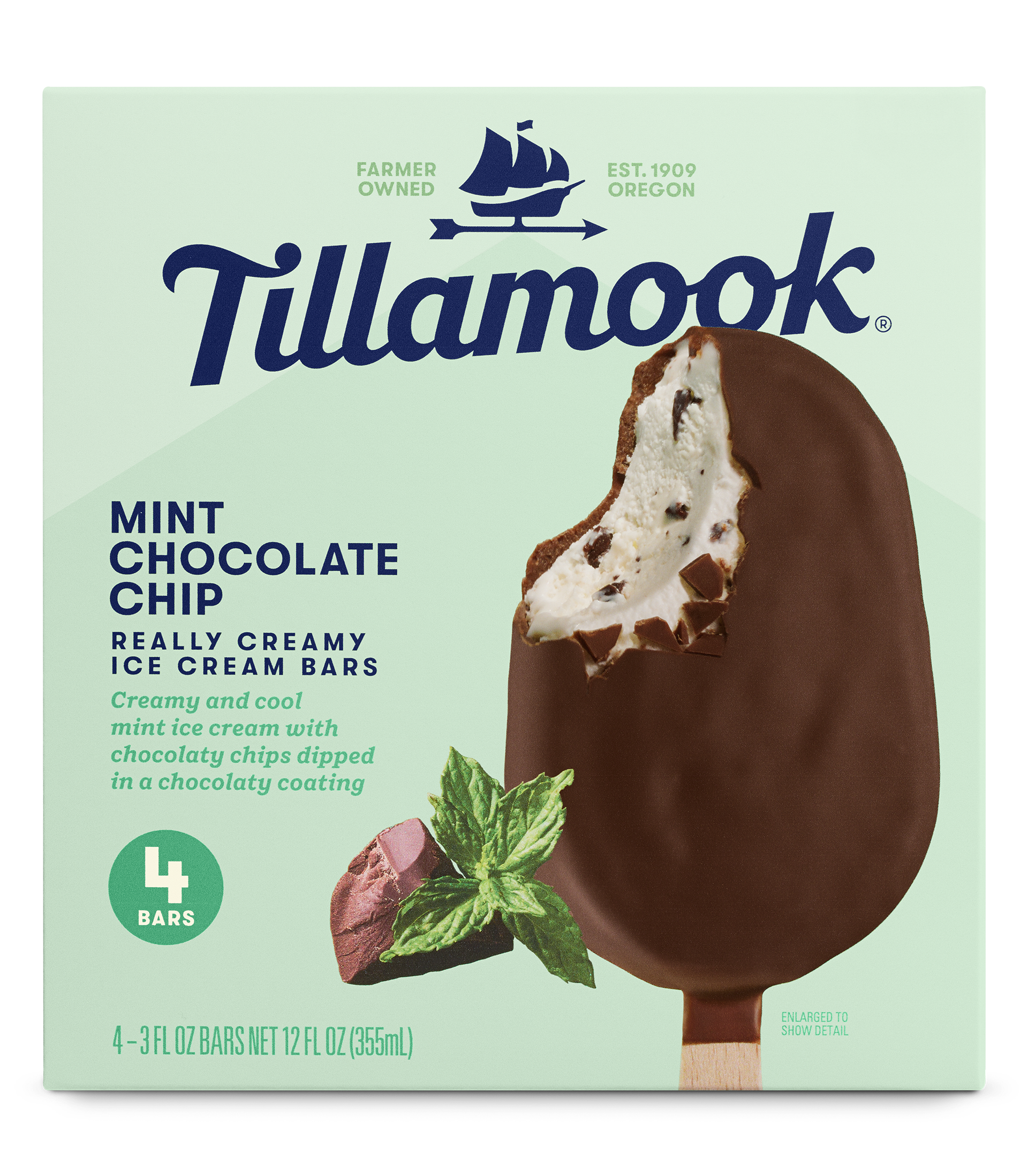 Tillamook Mint Chocolate Chip Ice Cream Bars - Tillamook