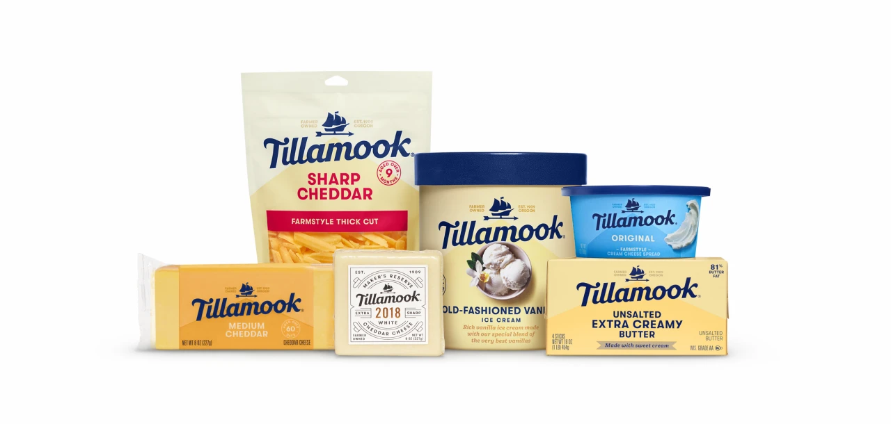 Collection of Tillamook Dairy Products