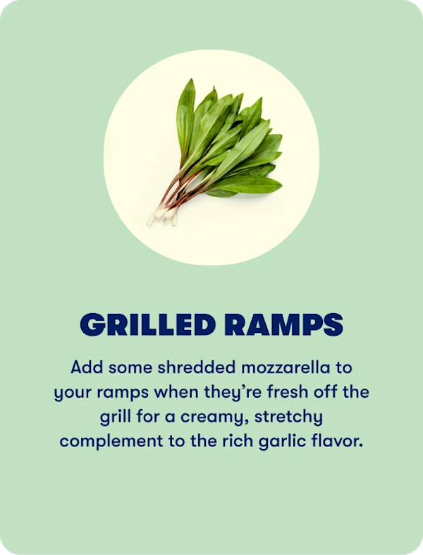 Grilled ramps (Spring)