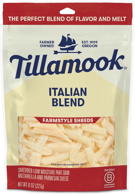 Shredded Italian Blend Cheese Thick Cut