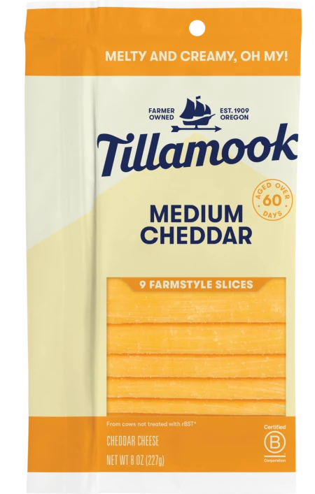 Medium Cheddar Cheese Slices