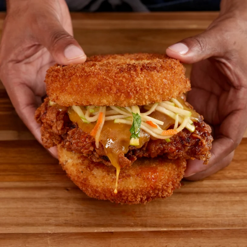 Tillamook hot honey cheesy grit sandwich