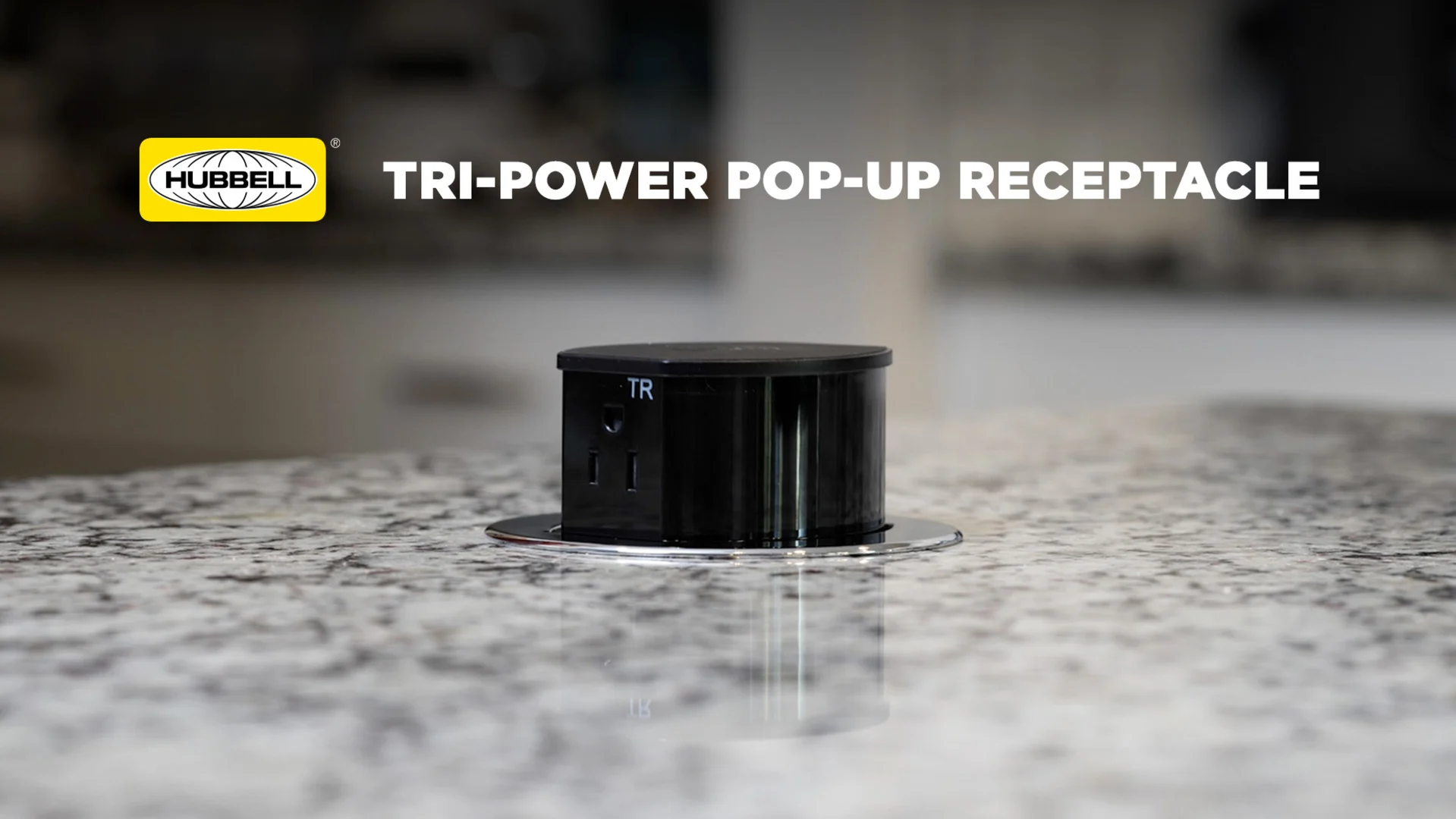 Hubbell Tri-Power Countertop Pop-Up Receptacle