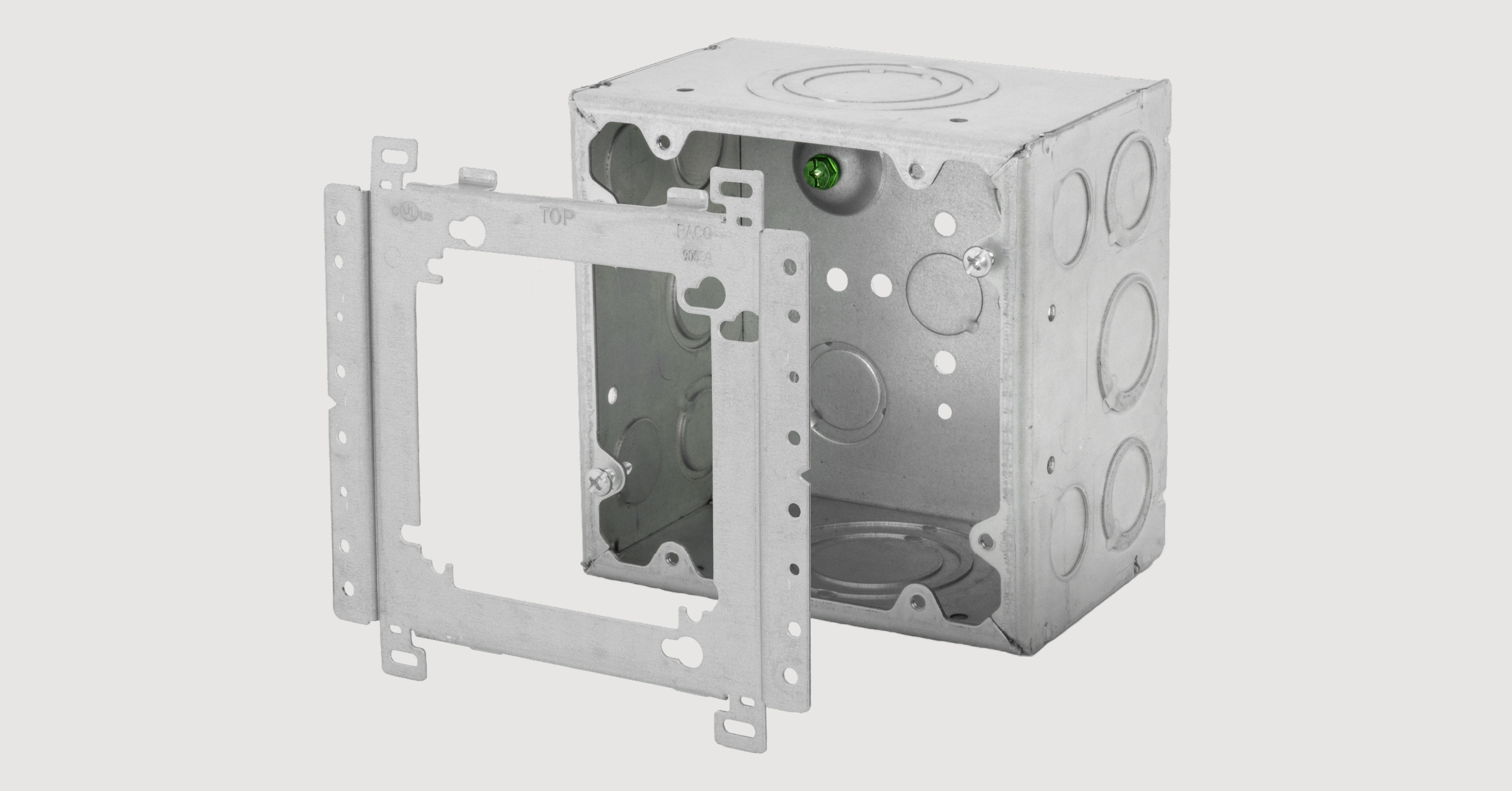 RACO introduces true 5” Square Box and Mounting Bracket for data, power, and other applications