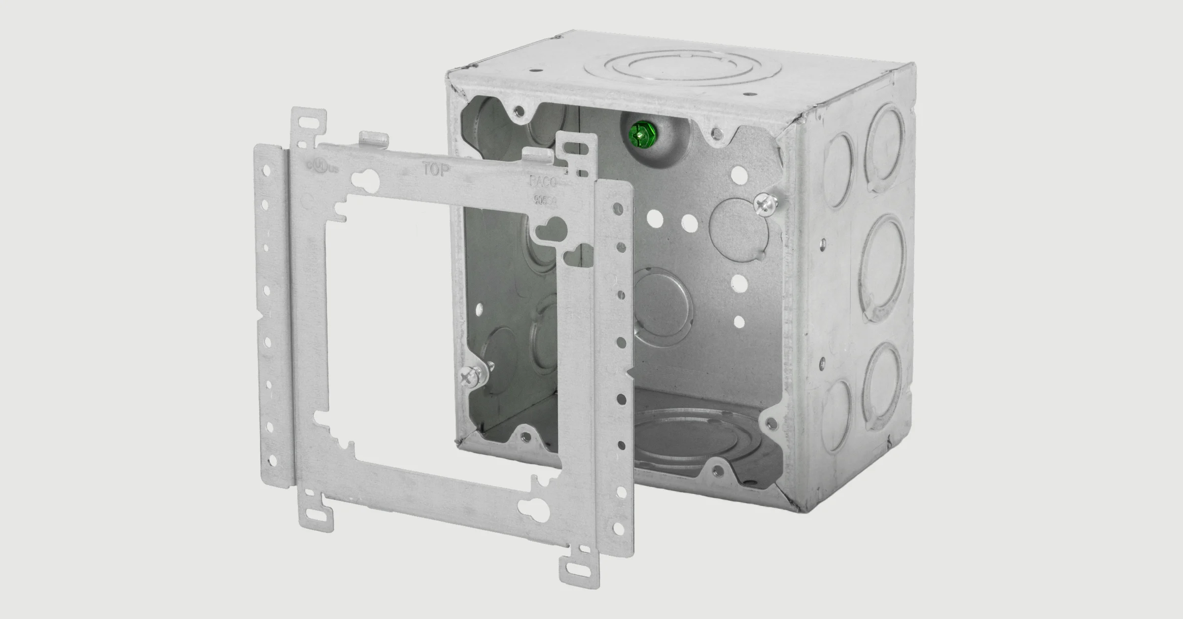 RACO introduces true 5” Square Box and Mounting Bracket for data, power, and other applications