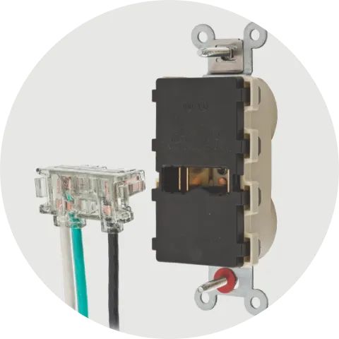 Audible snap indicates connection