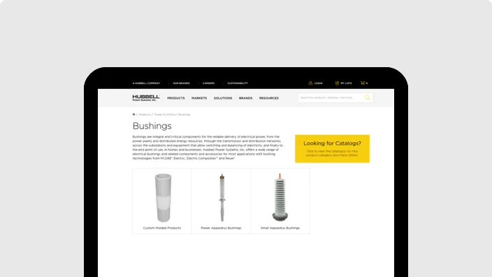 PCORE Bushing Catalog Number Search