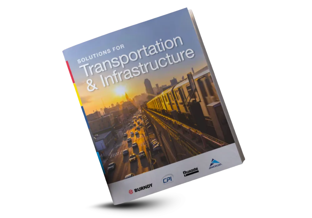 Cover of the transportation & infrastructure brochure