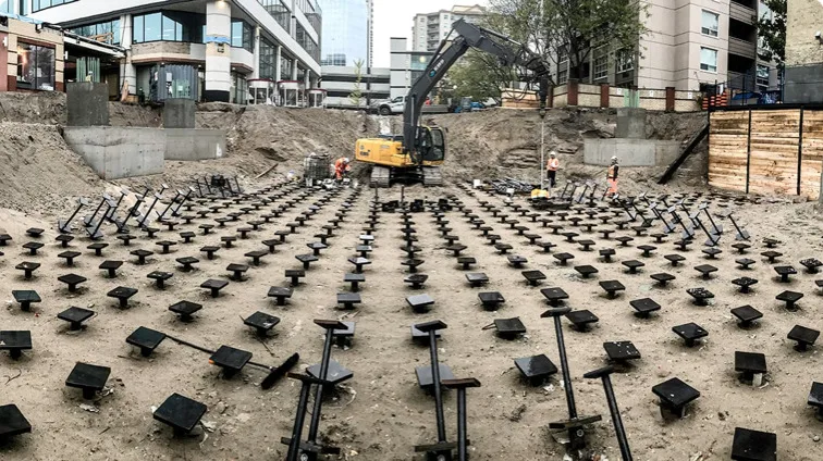 High-Capacity New Construction Foundation on Helical Piles