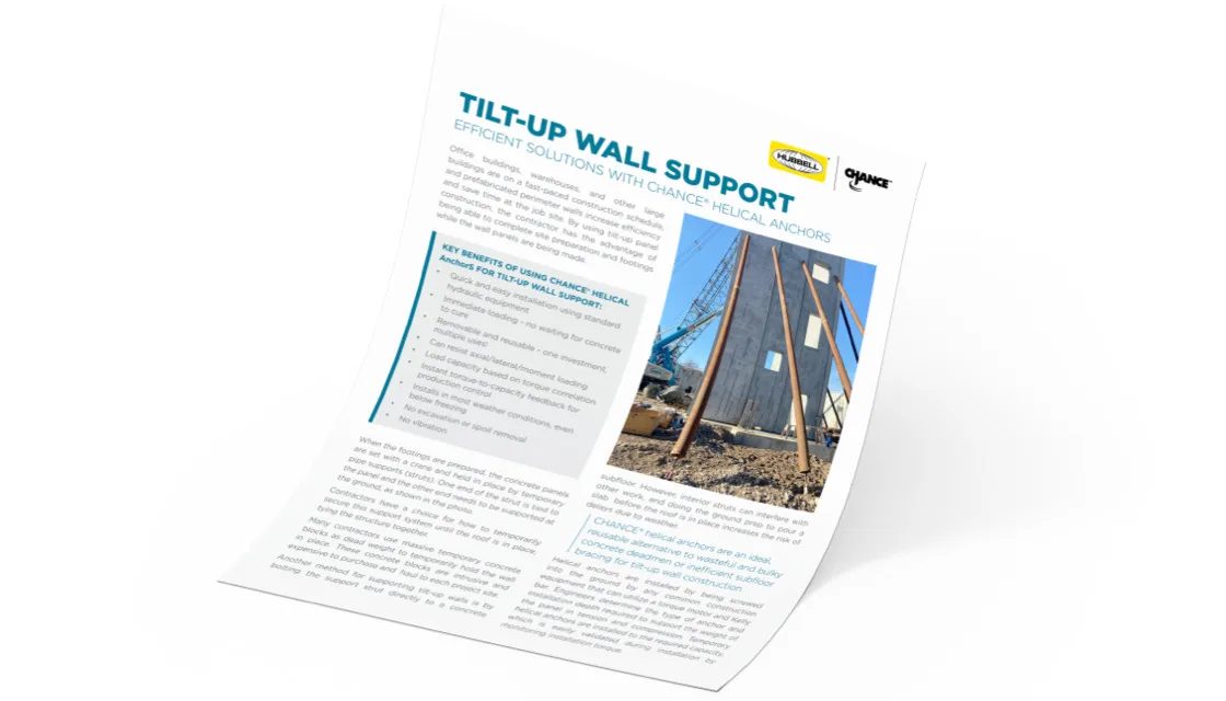 Download tilt-up wall support flyer